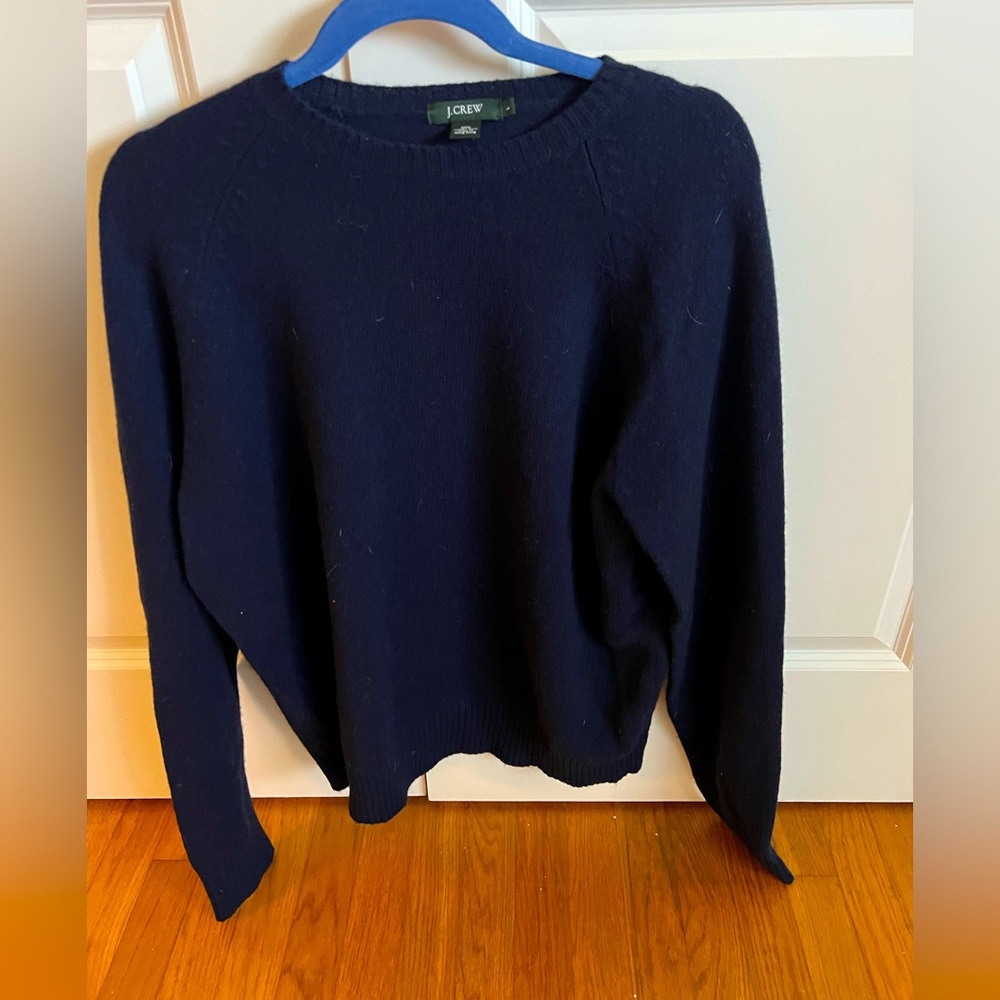 J.Crew men’s wool navy sweater, L